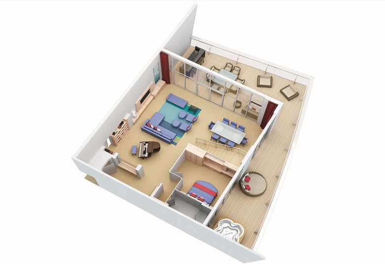 royal loft suite oasis allure seas floor plan first floor