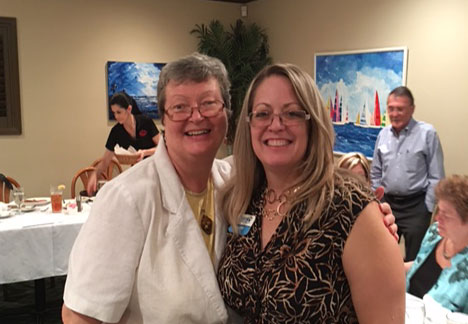 Nadia jastrjembskaia, newly elected President of TCTIA, and Tammy Crandell, President